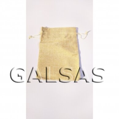 Papuošalų maišeliai iš lino - 13 x 18 cm - juvelyrikai, bižuterijai,. Spalva-smėlio