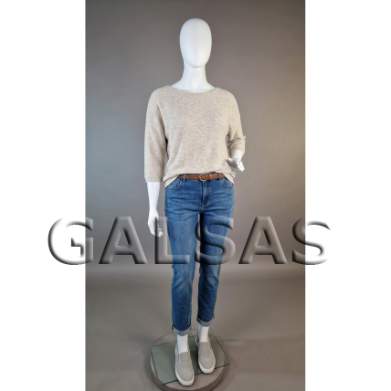 2XL Female Mannequin XXL79 - full-body, featureless face, matte white. Plastic 3