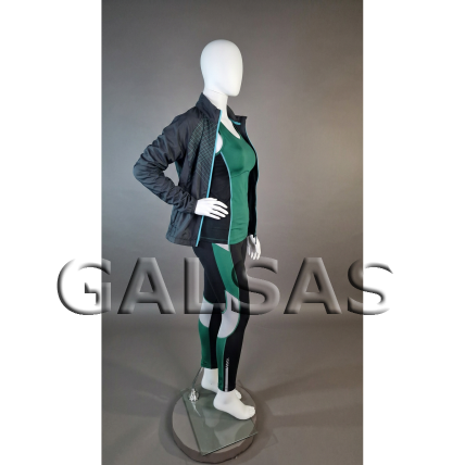 2XL Female Mannequin XXL79 - full-body, featureless face, matte white. Plastic 6
