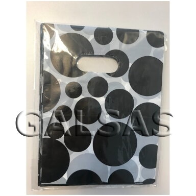 Assorted Color Plastic Bags with Die-Cut Handle, 35 x 45 cm, 25 microns, Pack of 100 Assorted Color Plastic Bags with Die-Cut Handle, 35 x 45 cm, 25 microns, Pack of 100