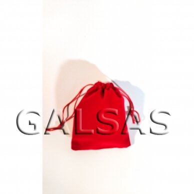Dāvanu maisiņi, samts, 5 x 7 cm, sarkanā krāsā - rotām, rotaslietām.
