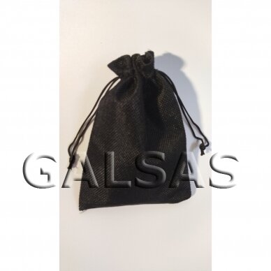 Подарочный мешочек из хлопка, 7 х 9 см - для изделий ювелирики и бижутерии. Цвет черный