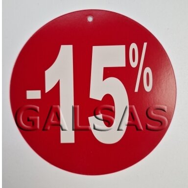 "15%" Discount Sticker – Round Paper. Choose the sticker diameter: 120 mm, 250 mm. "15%" Discount Sticker – Round Paper. Choose the sticker diameter: 120 mm, 250 mm.