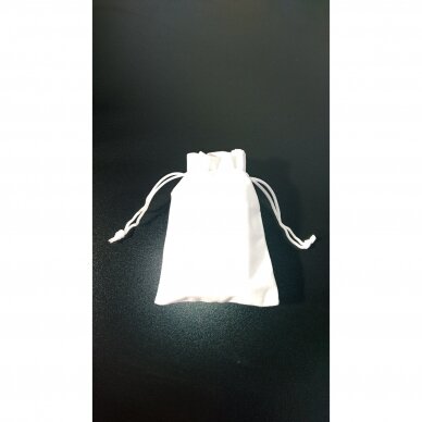 Бархатные ювелирные мешочки 7 х 9 см, цвет белый, в упаковке 50 шт.