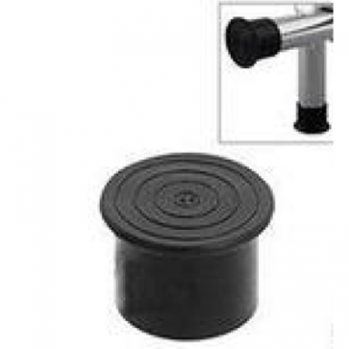External plastic support end cap for a chrome-plated 25 mm tube.