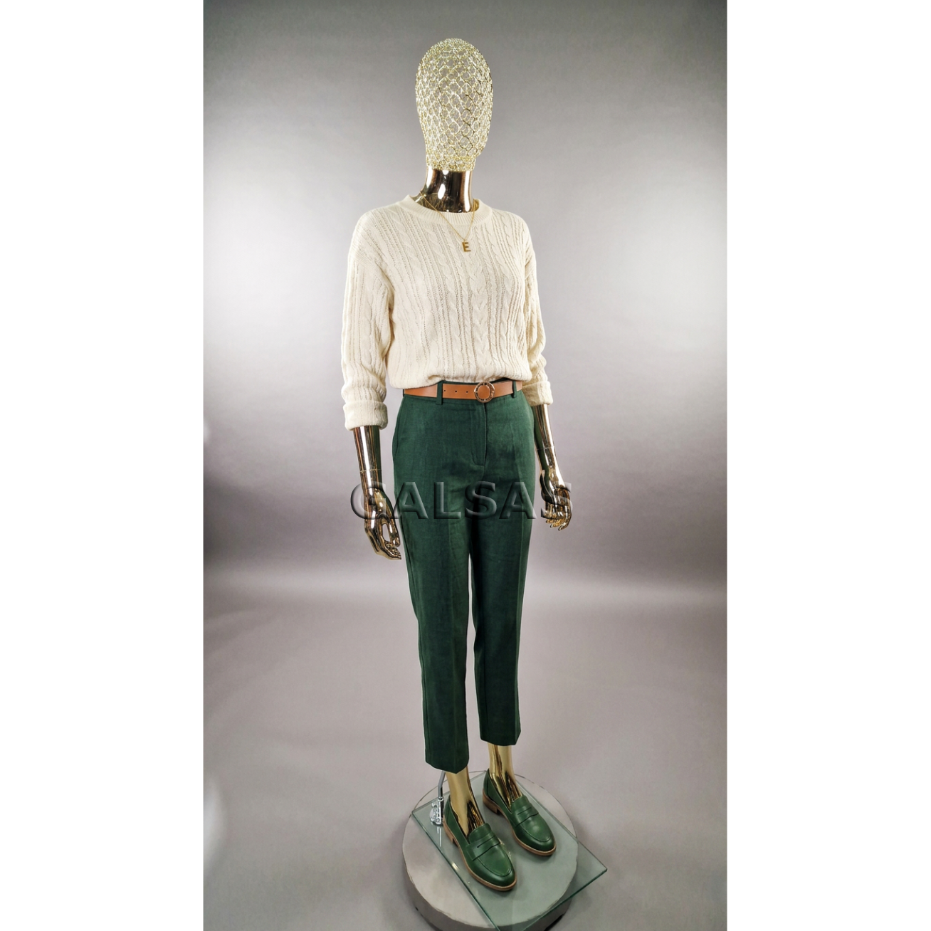 Gold Female Mannequin with Metal Head – Model BF6-TIN-GOLD. Full-Body. 1 Gold Female Mannequin with Metal Head – Model BF6-TIN-GOLD. Full-Body. 1