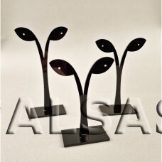 Стенд-подставка для сережек - AUS-6-MD-Jю Комплект 3 шт. Пластик черного цвета
