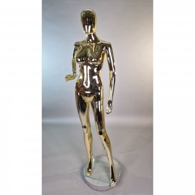 Gold Female Full-Body Mannequin BF17-GOLD. Plastic. Gold Female Full-Body Mannequin BF17-GOLD. Plastic.