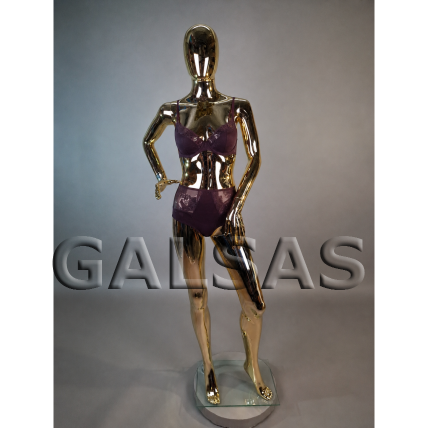 Gold Female Full-Body Mannequin BF5-GOLD - full-body. Plastic. 5