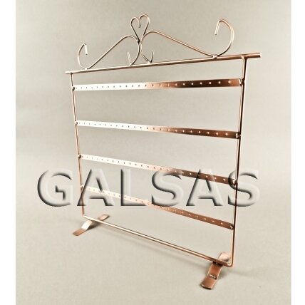 Earring Display Stand. Copper metal.