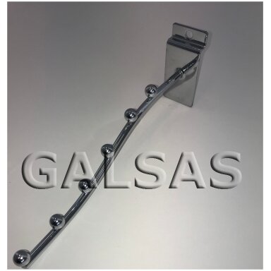 Slatwall Hook – "Wave" Shape, 250 mm Length, for Clothing