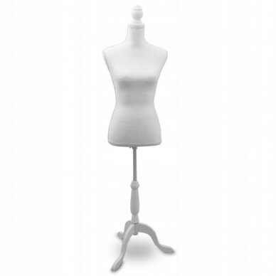 Užvalkalas siuvimo manekenams - balta sintetinė medžiaga - skirtas "pailgintam" modeliui.