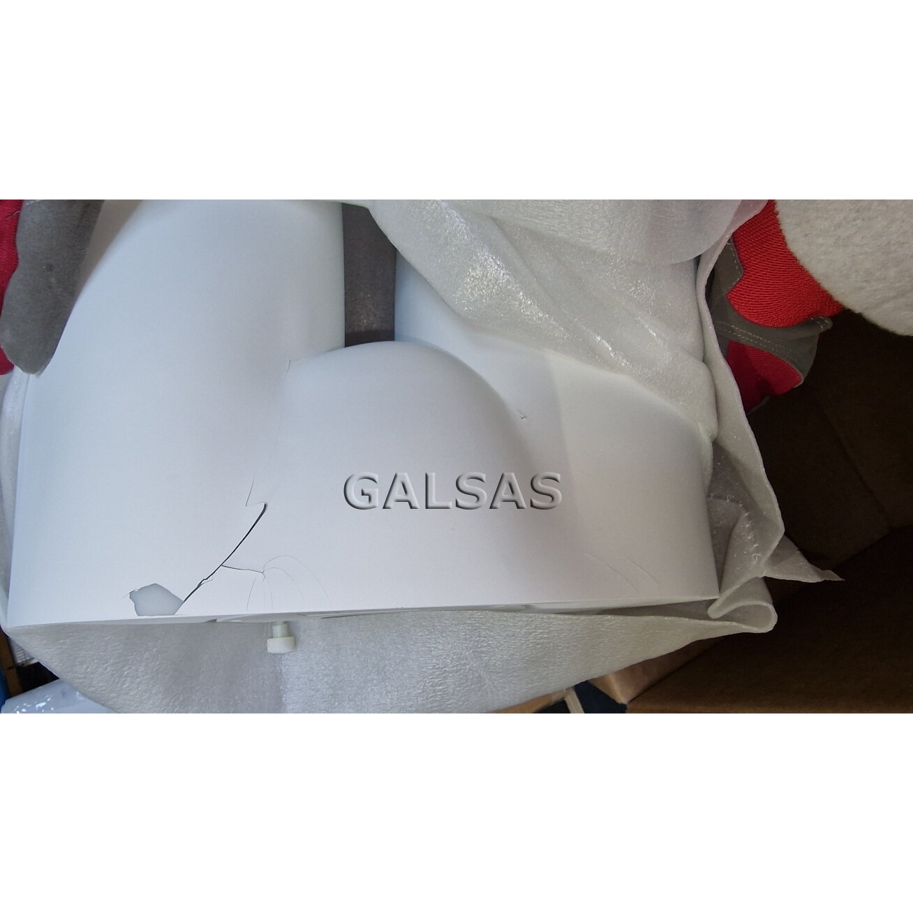 Nukainotas manekenas moteris M6007-B-MAT - pilno ūgio, balta matinė spalva. Plastikas. 13