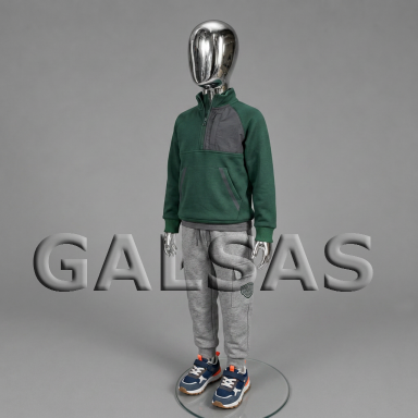 Child Mannequin VAI-SILVER-116 - Full-Body, Silver Color. Plastic Child Mannequin VAI-SILVER-116 - Full-Body, Silver Color. Plastic