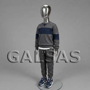 Child Mannequin VAI-SILVER-85 - full-body, silver color. Plastic Child Mannequin VAI-SILVER-85 - full-body, silver color. Plastic