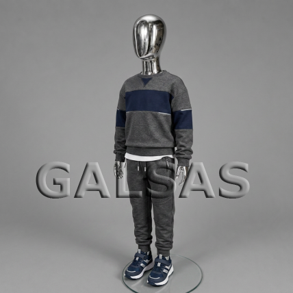 Child Mannequin VAI-SILVER-85 - full-body, silver color. Plastic 1 Child Mannequin VAI-SILVER-85 - full-body, silver color. Plastic 1