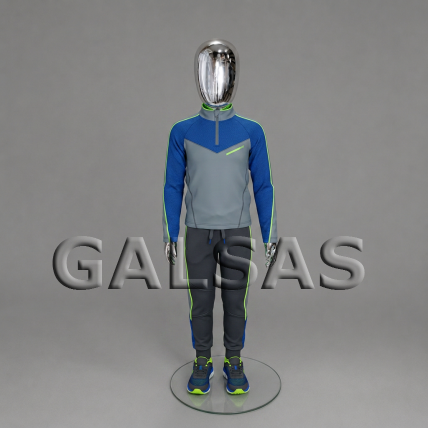 Child Mannequin VAI-SILVER-85 - full-body, silver color. Plastic 5 Child Mannequin VAI-SILVER-85 - full-body, silver color. Plastic 5