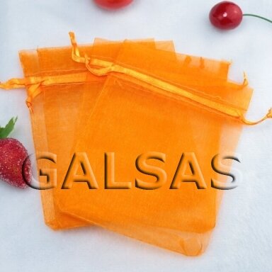 Orange Organza Gift Bags, 10 x 14 cm, Pack of 100 Orange Organza Gift Bags, 10 x 14 cm, Pack of 100