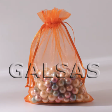 Orange Organza Gift Bags, 10 x 14 cm, Pack of 100 Orange Organza Gift Bags, 10 x 14 cm, Pack of 100