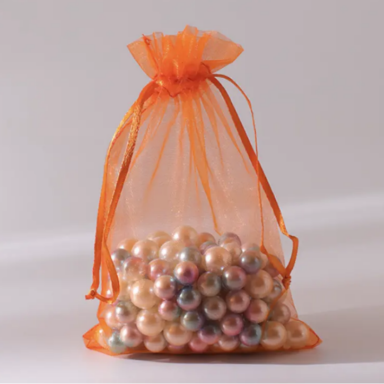 Orange Organza Gift Bags, 7 x 9 cm, Pack of 100 Orange Organza Gift Bags, 7 x 9 cm, Pack of 100