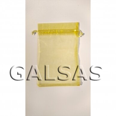 Подарочные мешочки, органза, 5 х 7 см, полуматовый золотой цвет