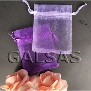 Dāvanu maisiņi - organza, gaiši violeta krāsa, 5 x 7 cm