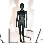Manekenas moteris BF6-J-MAT - pilno ūgio, juoda matinė spalva. Plastikas.