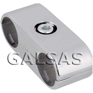 Longitudinal Connector for Two Chrome-Plated 25 mm Tubes