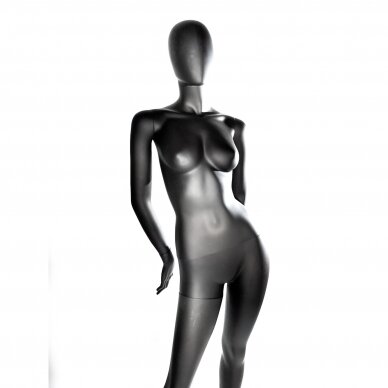 Juodas matinis moteriškas manekenas MAF13-J-MAT. Plastikas.