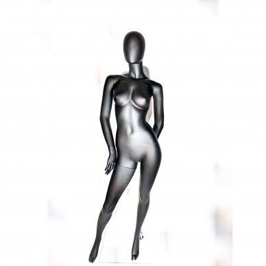 Juodas matinis moteriškas manekenas MAF13-J-MAT. Plastikas.