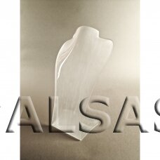 Plastmasas kakla rotaslietu statīvs, matēts, balts, augstums 16 cm