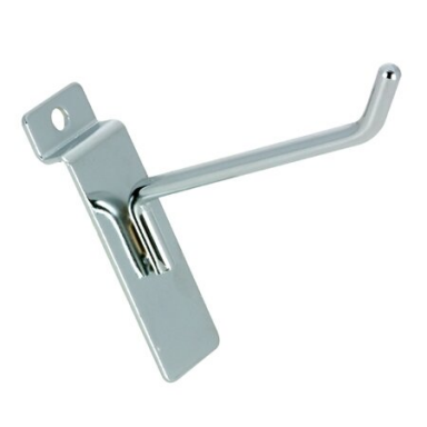 Slatwall Hook, 6 mm Diameter. Single. Chrome-Plated. Length 150 mm Slatwall Hook, 6 mm Diameter. Single. Chrome-Plated. Length 150 mm