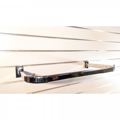 Slatwall Garment Rail Bracket - U-Shape, 900 mm Length Slatwall Garment Rail Bracket - U-Shape, 900 mm Length
