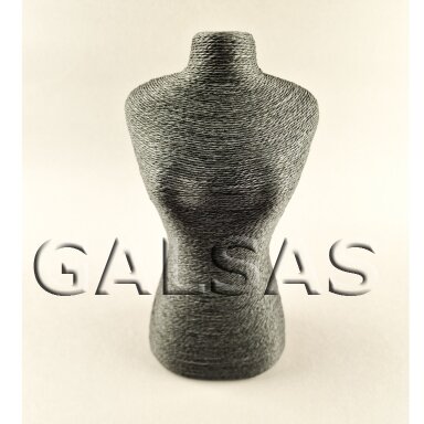 Rope-Wrapped Necklace Display Bust. Bust shape. 29 cm. Black color Rope-Wrapped Necklace Display Bust. Bust shape. 29 cm. Black color