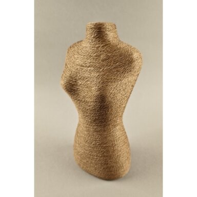 Rope-Wrapped Necklace Display Bust. Bust shape. 29 cm. Brown Rope-Wrapped Necklace Display Bust. Bust shape. 29 cm. Brown