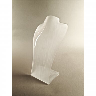 White Matte Plastic Necklace Display Bust, 16 cm