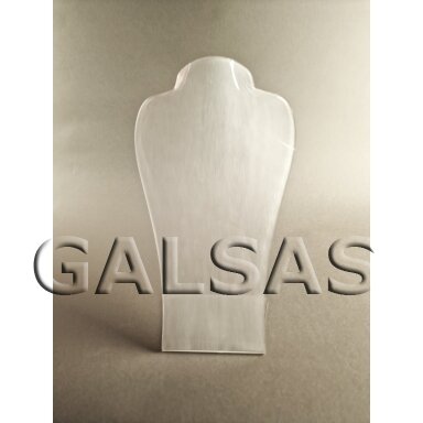 White Matte Plastic Necklace Display Bust, 16 cm