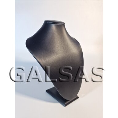Necklace Display Bust for Chains, Necklaces, Jewelry and Fashion Jewelry. Black Faux Silk. Height: 20 cm