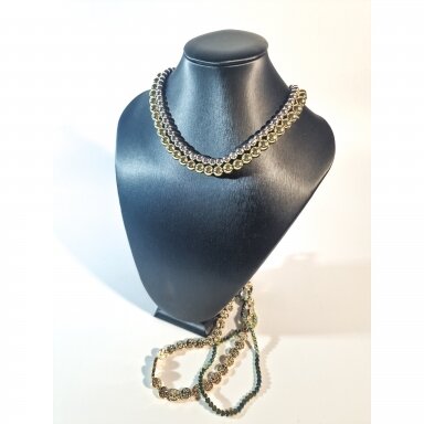 Necklace Display Bust for Chains, Necklaces, Jewelry and Fashion Jewelry. Black Faux Silk. Height: 20 cm