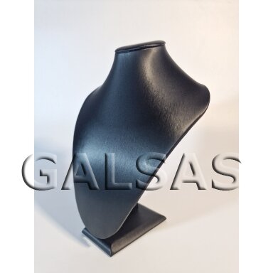 Black Faux Silk Necklace Display Bust, 30 cm