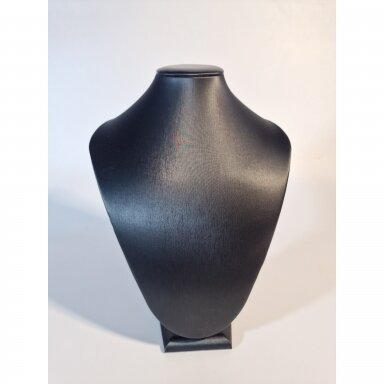 Black Faux Silk Necklace Display Bust, 30 cm