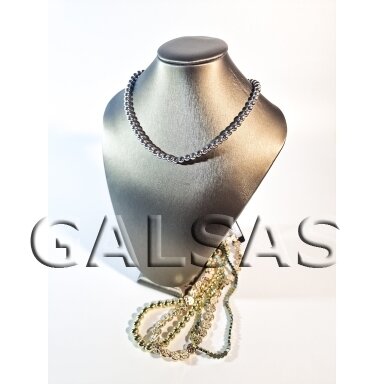 Brown Faux Silk Necklace Display Bust, 20 cm