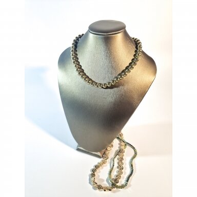 Brown Faux Silk Necklace Display Bust, 20 cm