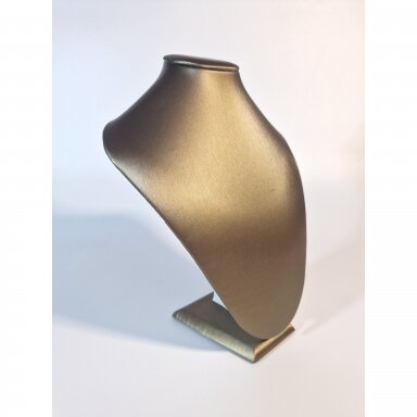 Brown Faux Silk Necklace Display Bust, 30 cm