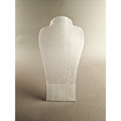 Plastmasas kakla rotaslietu statīvs, balts, pieejamais augstums 24 cm