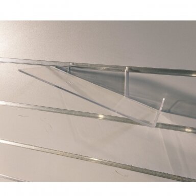 Slatwall Shoe Shelf - Right-Hand, Plastic. Model E-BAT-K-D Slatwall Shoe Shelf - Right-Hand, Plastic. Model E-BAT-K-D