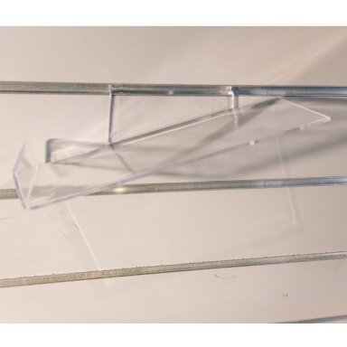Slatwall Shoe Shelf - Left-Sided, Plastic. Model E-BAT-K-K Slatwall Shoe Shelf - Left-Sided, Plastic. Model E-BAT-K-K
