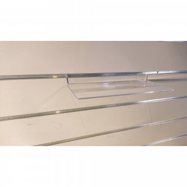 Slatwall Shelf – for shoes, accessories, small items. Plastic. Model E-BAT-T Slatwall Shelf – for shoes, accessories, small items. Plastic. Model E-BAT-T