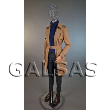 Linen Female Mannequin with Wooden Arms and a Silver Mesh Head - for Selling Clothing, Stores, Exhibitions Linen Female Mannequin with Wooden Arms and a Silver Mesh Head - for Selling Clothing, Stores, Exhibitions