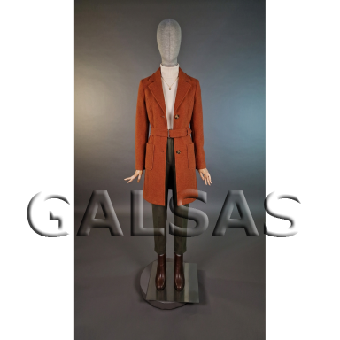 Linen Female Mannequin with Wooden Arms. Full-Body. For Clothing Display, Stores, and Exhibitions Linen Female Mannequin with Wooden Arms. Full-Body. For Clothing Display, Stores, and Exhibitions